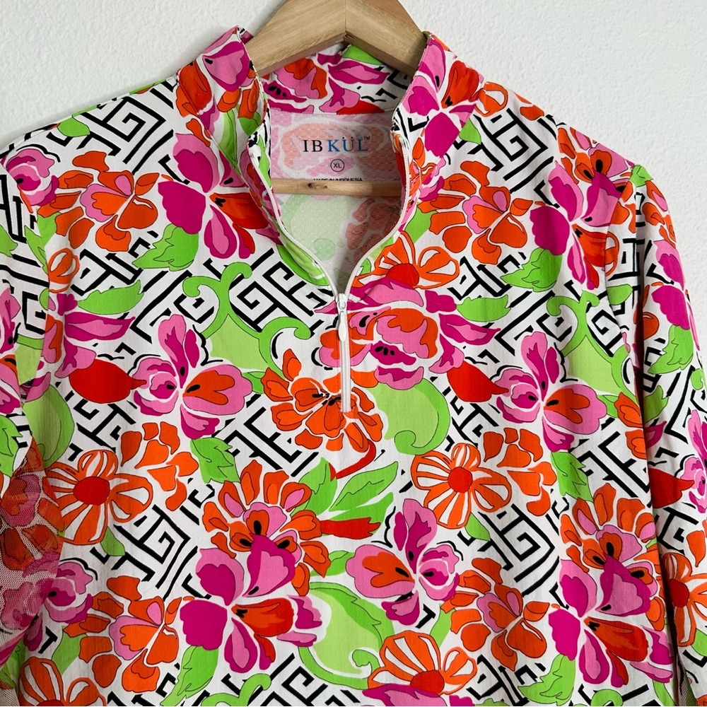 Ibkul Printed Tunic Top Floral XL - Picture 2 of 7